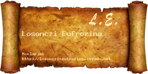 Losonczi Eufrozina névjegykártya