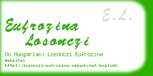 eufrozina losonczi business card